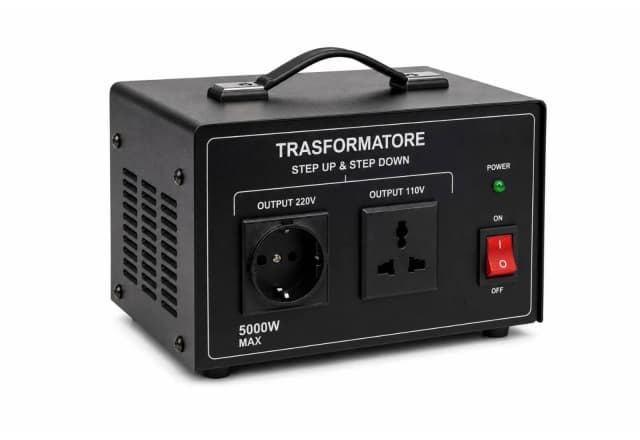 Trasformatore 230/120 V per uso elettrico sul set