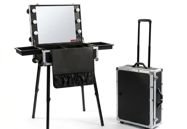 Kit specchio trucco flycase grande con luci