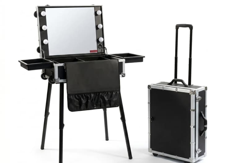 Kit specchio trucco flycase grande con luci