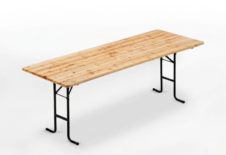 Wooden table for base camp