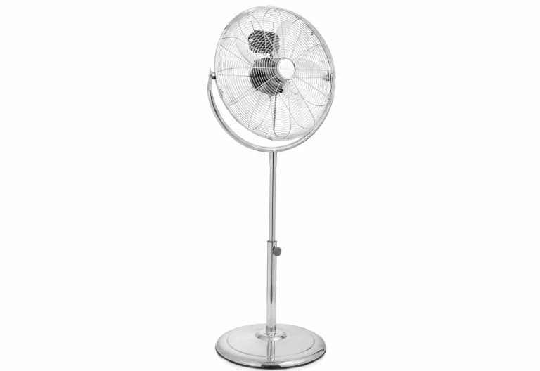 Ventilatore alta velocità a piantana cromo