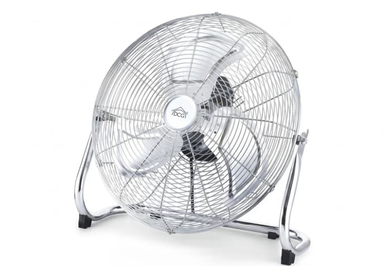 Ventilatore alta velocità da terra cromato