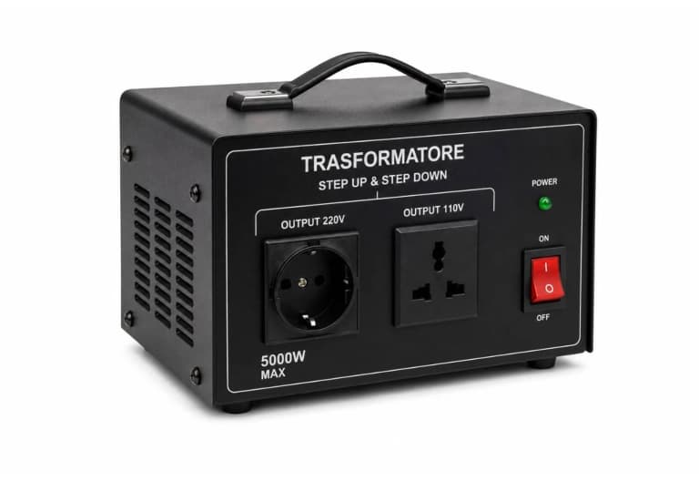 Trasformatore 230/120 V per uso elettrico sul set