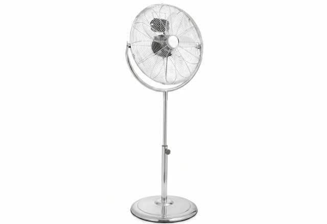 Ventilatore alta velocità a piantana cromo
