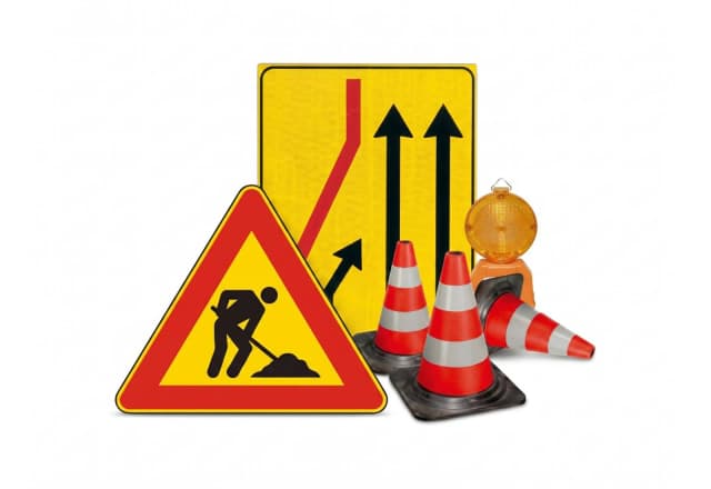 Cartellonistica stradale per segnalazione riprese