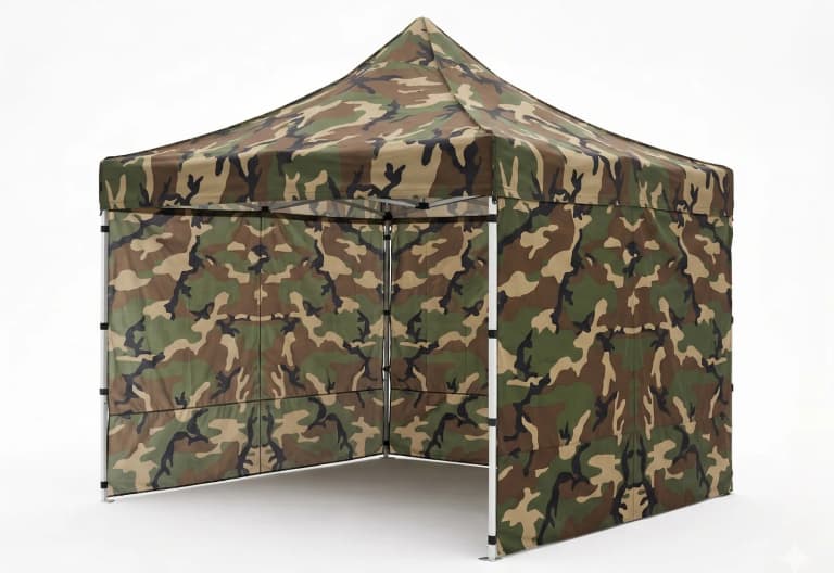 Gazebo easy up 3×3 con laterali mimetico