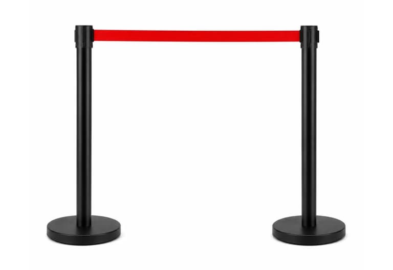 Paletti delimitatori con nastro Tendiflex